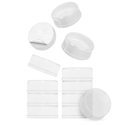 Image de virea 12 x Butoirs de porte Transparent 18 4 mm Butée muraux auto adhésifs Arrêt mural élastiques Pour nombreuses surfaces comme les murs ou le verre