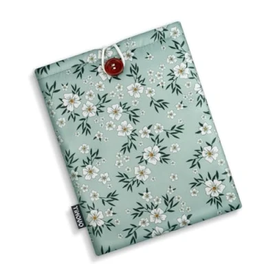Image de TiMOVO Sac pour Kindle Paperwhite 7&quot; et Colorsoft Signature Edition (2024 Released), Étui de Protection 6 7 inch E Reader, Vert&amp;Fleur