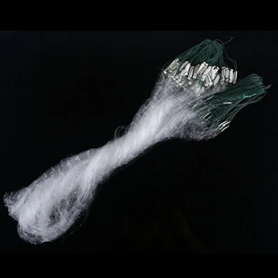 Image de Alomejor filet de pêche 1 m x 20 avec piège à poisson flottant monofilament petite maille la main (maille 3 doigts)