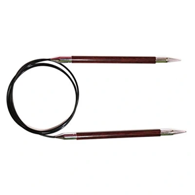Image de KnitPro Royale Tricoter Circulaire Fixe, Bouleau/en Laiton, Multicolore, 60 cm x 7 mm