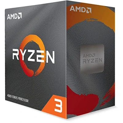 Image de AMD Processeur pour PC de bureau Ryzen 3 4100 (4 cœurs/8 threads, mémoire cache 6 Mo, jusqu&#039;à 4,0 GHz max. Boost)