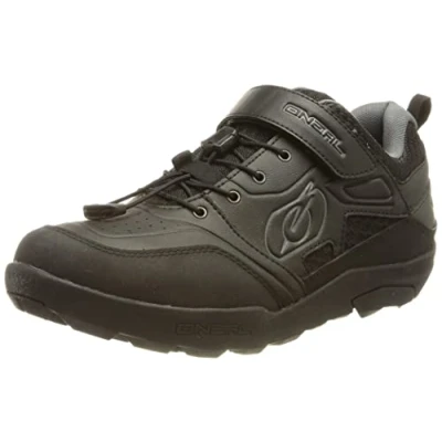 Image de O&#039;NEAL Chaussures de vélo VTT DH FR Descente Freeride Excellente adhérence, Semelle SPD, système laçage Rapide, matière Respirante Traverse SPD Adulte Noir Taille 43