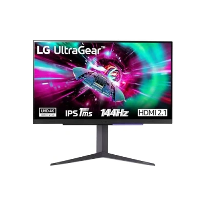 Image de LG UltraGear™ 27GR93U B Ecran PC Gaming 27&quot; dalle IPS résolution UHD 4K (3840x2160), 1ms GtG 144Hz, DisplayHDR™400, DCI P3 95%, AMD FreeSync Premium, compatible NVIDIA G Sync, HDMI 2.1