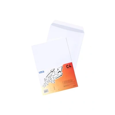 Image de Bantex Lot de 25 enveloppes format C4 (32,4 x 22,9 cm) avec bande détachable, blanches