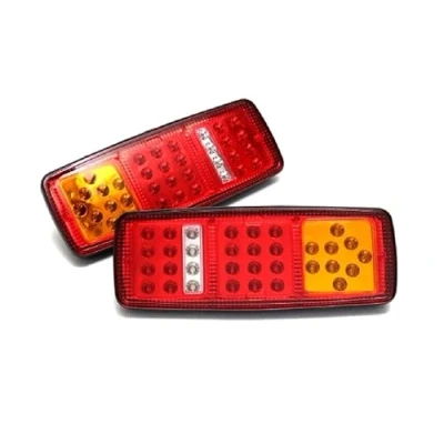 Image de VNVIS 2 x 12 V LED Feux arrière avec 4 fonctions design mince pour camion tracteur caravane bus camping