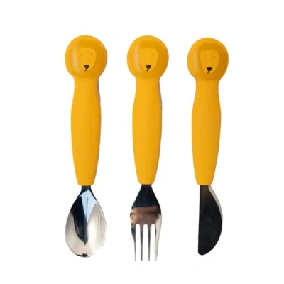 Image de Ensemble de 3 Couverts en Silicone Mr. Lion