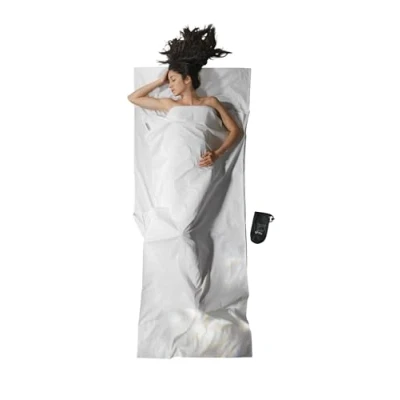 Image de Cocoon Sac de Couchage en Coton Bio Blanc Naturel Rectangulaire