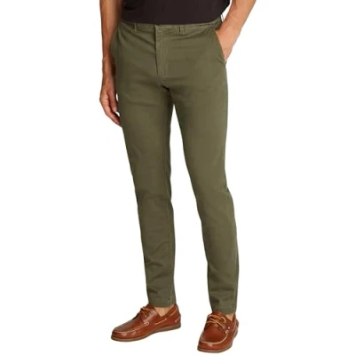 Image de Tommy Hilfiger Chino Homme Bleecker Printed Structure Slim Fit, Vert (Army Green), 32W/31L