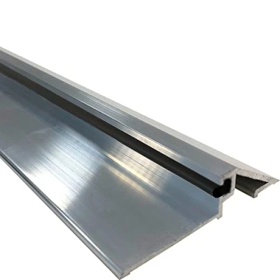 Image de HOMEWELL Seuil de Porte PMR en Aluminium Brut 1m avec Joint Isophonique Profilé 1000mm pour Accessibilité PMR, Isolation Acoustique Optimale portes Intérieures et Extérieures