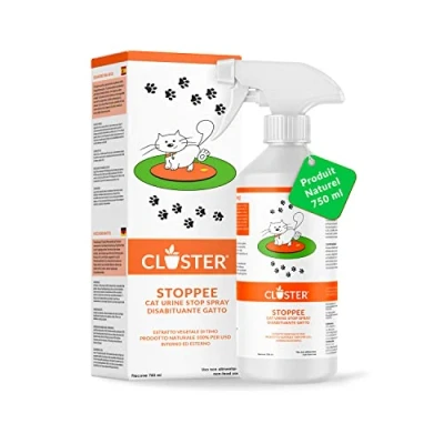 Image de CLOSTER STOPPEE Désodorisant pour Chats 750 ML Spray répulsif végétal à Base de thym Dissuasif intérieurs et extérieurs agit manière 100% Naturelle