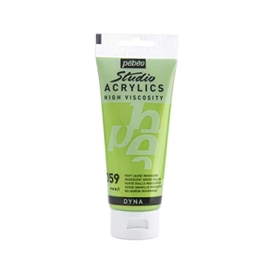 Image de Pébéo 837359 Studio Acrylique Tube Vert/Jaune Iridescent 100 ml