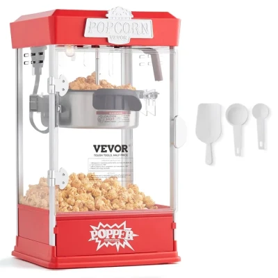 Image de VEVOR Popcornmachine Maker 480W Popcorn Rood 4oz