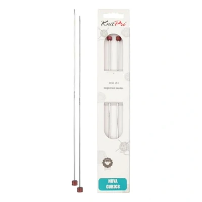 Image de KnitPro KP12291 Cubique de Nova Aiguille Simple Pointe Bois Multicolore 30 x 0,5 7,5 cm