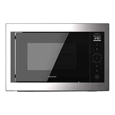 Image de Cecotec Micro ondes encastrable numérique et tactile GrandHeat 2500 Built in Touch SteelBlack, 900 W de puissance. 25 L, gril 1000 W, 8 fonctions préréglées, Minuterie (Acier Noir Tactile)