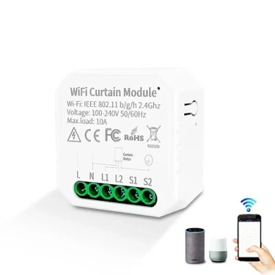 Image de Interrupteur de volet roulant Wi Fi Alexa Smart Module Tuya WiFi Minuterie pour moteur Compatible avec Google Assistant Life Télécommande Seulement 2,4 GHz (1)