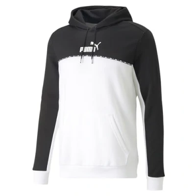 Image de PUMA Ess Block X Tape Sweat à Capuche TR Sudation, Noir, S Homme