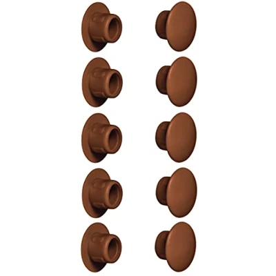 Image de cyclingcolors 10x cache trou bouchon plastique 5mm à 35mm capuchon protection vis blanc noir gris marron meuble table chaise mur (Øtrou 8mm/Brun RAL 8007)