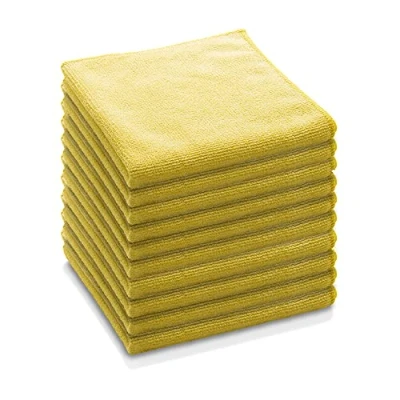 Image de E Cloth Chiffon de nettoyage multi usage, Microfibre, Jaune, Pack 10