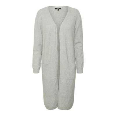 Image de Vero Moda Vmdoffy LS LONG OPEN GA NOOS Gilet, Femme, Taille: XS, Light grey melange