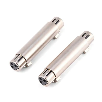 Image de Zerone 2 Pcs Xlr 3 Broches Femelle À Connecteur Audio Microphone Adaptateur De Ligne Micro Coupleur Changeur Genre (#5)