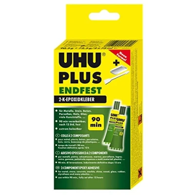 Image de UHU colle à 2 composants Plus Endfest, 2K transparente et très résistante, 163 g