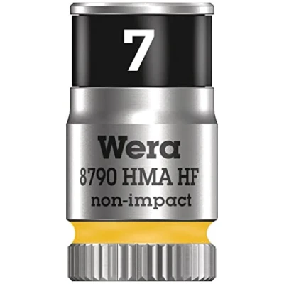 Image de Wera 05003722001 8790 HMA HF Douille Zyklop à emmanchement 1/4&quot;, 7, 0 mm, Jaune