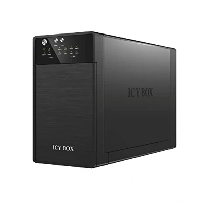 Image de ICY BOX Boîtier externe 2x (Raid 0/1, Single, JBOD) pour disques durs 3, 5 pouces SATA I, II, III, Connexion USB 3.0 (UASP) &amp; eSATA, Ventilateur Smart, IB RD3620SU3