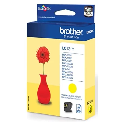 Image de Brother LC 121Y Jaune Cartouche d&#039;encre