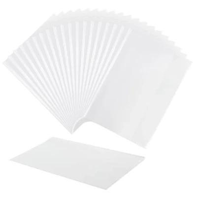 Image de EXERZ A4 protège cahiers d&#039;exercices 20pcs, transparents, résistants à l&#039;eau, vestes de protection enfiler pour ordinateur portable, pochette livre, en polypropylène (A4 x 20)