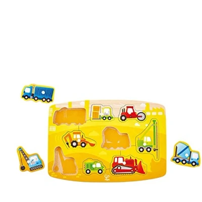 Image de Hape HAP E1407 Baustellenpuzzle Construction Peg Puzzle, Multi Colour