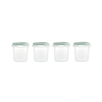 Image de Miniland Set 4 Hermisized Mint 200ml. Pack de hermétiques graduées (200ml), sûr, résistant et adapté au lave vaisselle, micro ondes congélateur. Collection Dolce.