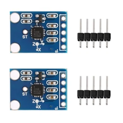Image de GERUI GY 61 ADXL335 Lot de 2 capteurs d&#039;accéléromètre angulaire à 3 axes, sortie analogique 5 V, module capteur compatible avec Arduino