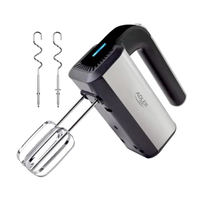 Image de ADLER AD 4225 INOX Batteur à main, 800 W, robot de cuisine, mixeur avec 3 fonctions, batteur, noir/argent, cuisine