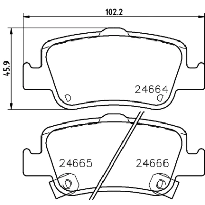 Image de HELLA 8DB 355 013 571 Jeu de plaquettes frein avec indicateur d&#039;usure accessoires TOYOTA: Auris 5 portes, Break, Corolla XI Berline
