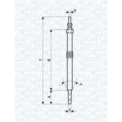 Image de MAGNETI MARELLI 062900026304 Bougie de préchauffage 11V 10A M10X1 RENAULT: TRAFIC 2 Kasten, MASTER 3 OPEL: Vivaro A Van