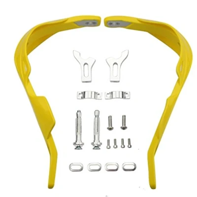 Image de GOOFIT 7/8&quot; en Alliage d&#039;aluminium Cintre Main Brush Guards Protector Handguards Assy Remplacement pour Moto Motocross Pit Off Road Dirt Bike VTT Jaune