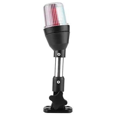 Image de Keenso Feux de Navigation, Tri Couleur 12V 5W Voyant Navigation Lumière Signalisation Sécurité Lampe Signal Bateau Marine LED