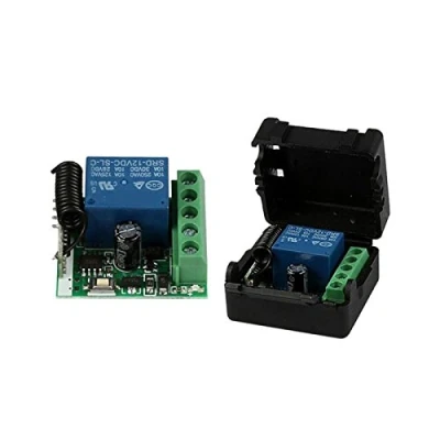Image de Evarbuild 12V 1CH 433MHz RF interrupteur de commande a distance Module relais recepteur universel 433 MHz Kit bouton l&#039;emetteur Diy