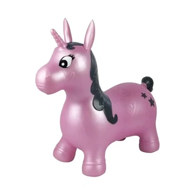 Image de Lexibook Licorne sauteuse gonflable, Intérieur et Extérieur, Design ergonomique, 3+ ans, pompe manuelle incluse, rose, BG050UNI, 1 Unité (Lot de 1)