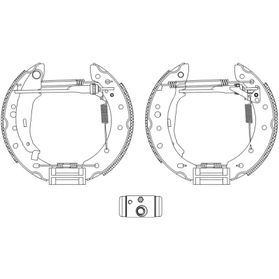 Image de TEXTAR Shoe Kit Pro 84061801 de freins, freins à tambours avec cylindre roue, élément d&#039;ajustage PEUGEOT: 206 3/5 portes, SW