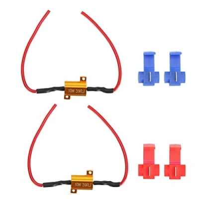 Image de 2Pcs Résistances de Charge LED Résistance,10W 39Ω Phare Feux Brouillard Décodeur Clignotants Résistance Fil (Fix Hyper Flash, Avertissement Cancellor)