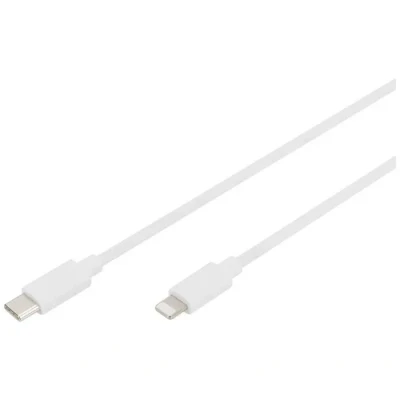 Image de DIGITUS Lightning vers USB C Câble de données/charge MFI 9V/2A 2 m blanc