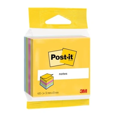 Image de Post it Super Sticky Notes, Couleurs Playful, 400 Feuilles , 50 mm x mm, Rose, Orange, Vert, Bleu Notes Adhésives pour Prise de et Listes Tâches
