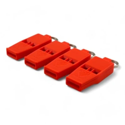Image de ACME Tornado Slimline No. 636 Lot de 4 sifflets signalisation extrêmement puissants, certifiés Solas &amp; Mountain Rescue