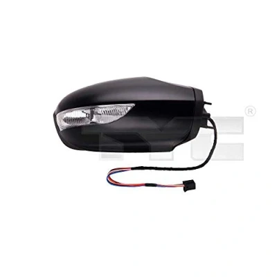 Image de Rétroviseur extérieur Tyc 321 0093 droit noir avec couche d&#039;apprêt pour ajustage électrique des rétroviseurs, asphérique, chauffant, Rabattable électr