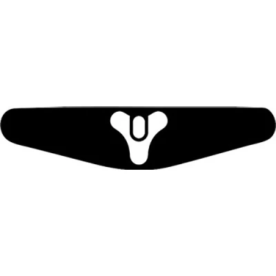 Image de Autocollant pour barre lumineuse de manette PlayStation PS4 Motif au choix Destiny Logo (schwarz) noir
