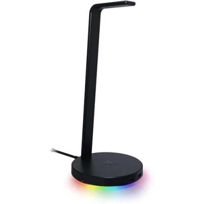 Image de Razer Base Station V2 Chroma Support pour Casque/Casque avec concentrateur USB: Éclairage RGB 2 Ports USB 3.1 antidérapante Conçu Les Casques de Jeu Noir