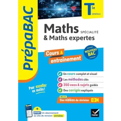 Image de Prépabac Maths (spécialité) &amp; expertes (option) Tle générale Bac 2024: nouveau programme de Terminale Livre d’occasion Bon