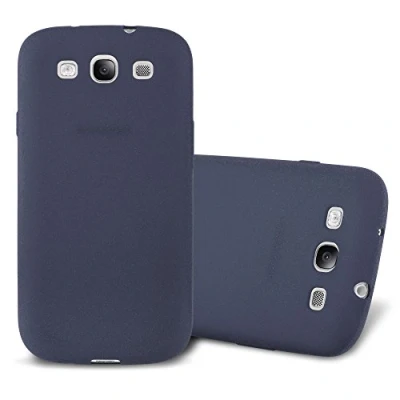 Image de cadorabo Coque pour Samsung Galaxy S3 en Frost Bleu FONCÉ Housse Protection Souple Silicone TPU avec Anti Choc et Rayures Ultra Slim Fin Gel Case Cover Bumper