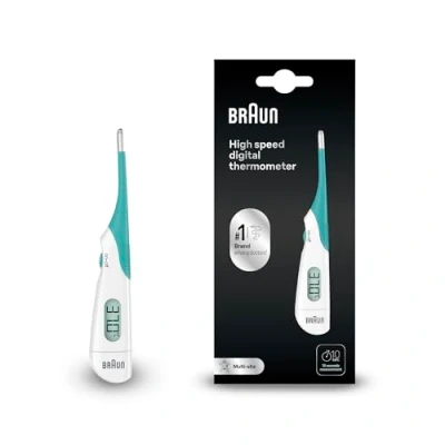 Image de Braun High Speed Thermomètre numérique Pour utilisation multi sites Voie orale, rectale ou axillaire Convient aux bébés et nourrissons Marque #1 auprès des médecins(1) PRT1000
